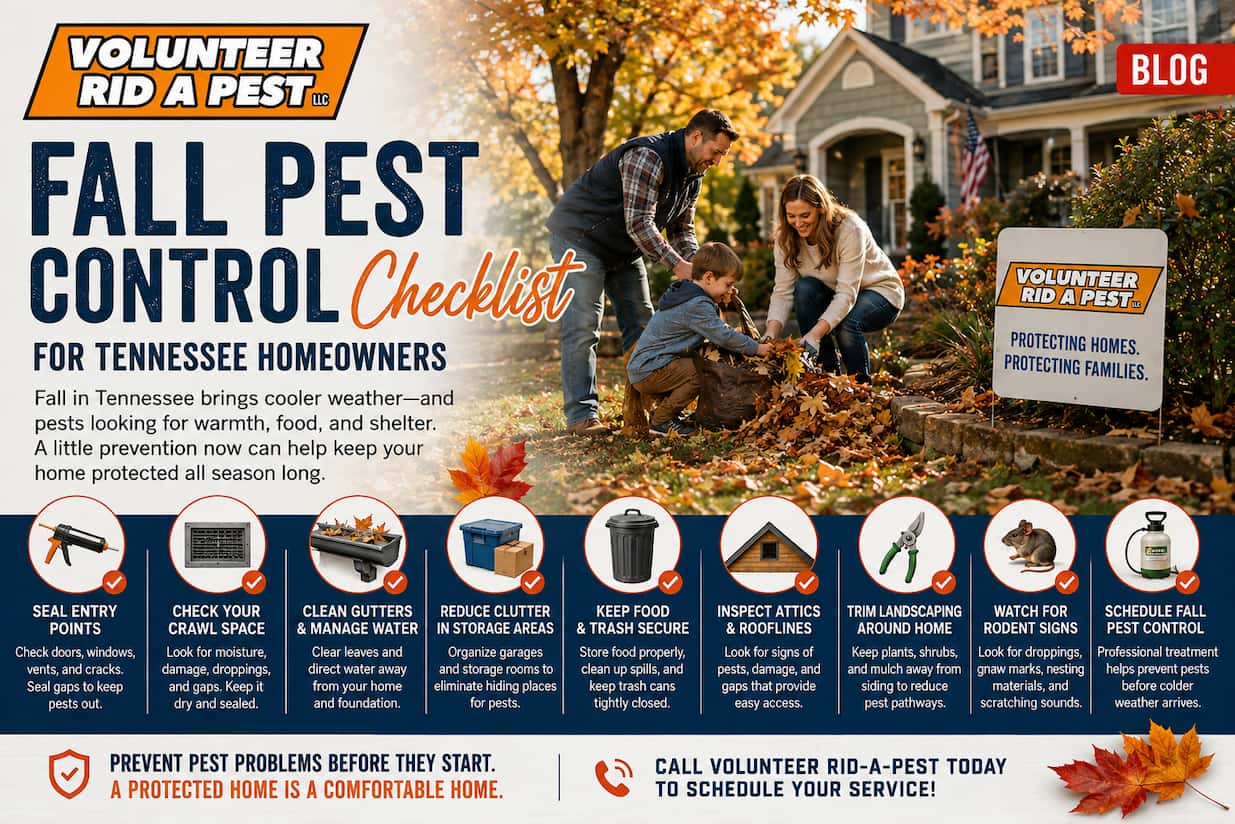 Fall Pest Control Checklist for Tennessee Homeowners